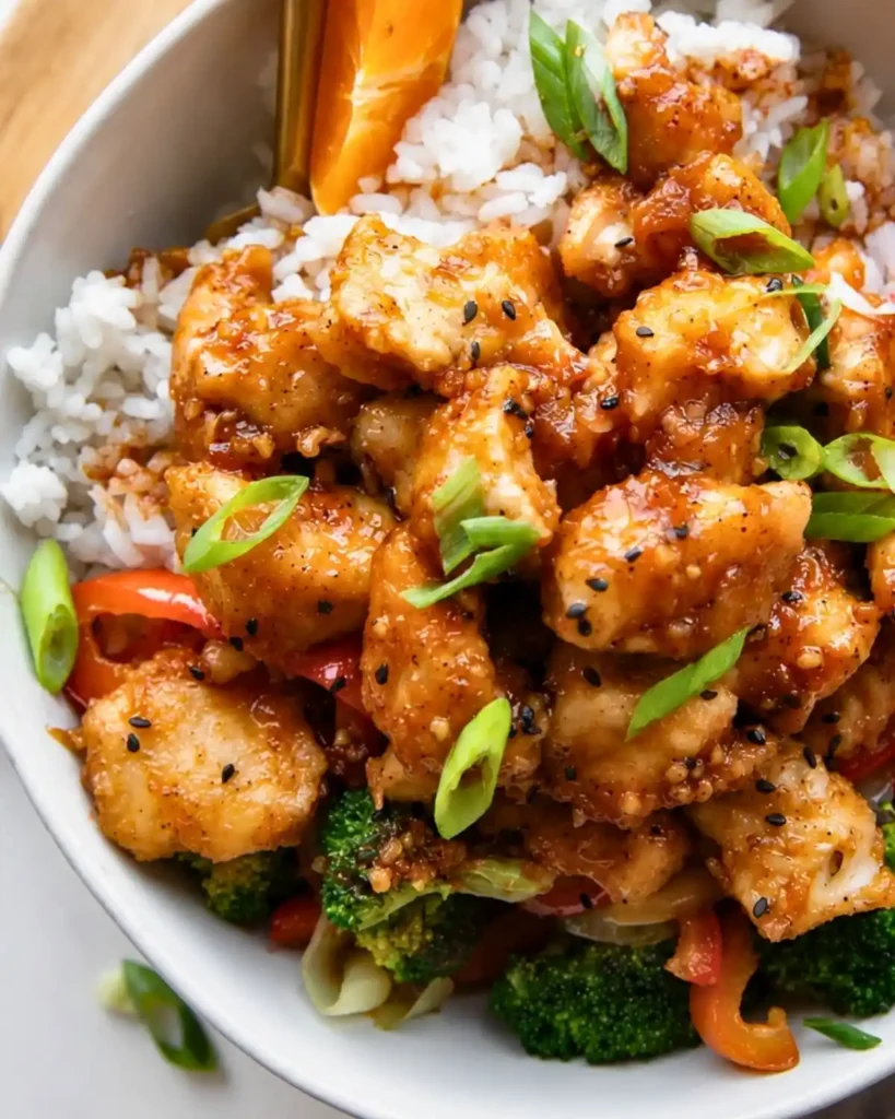 Healthy Meal Prep Orange Chicken Bowls