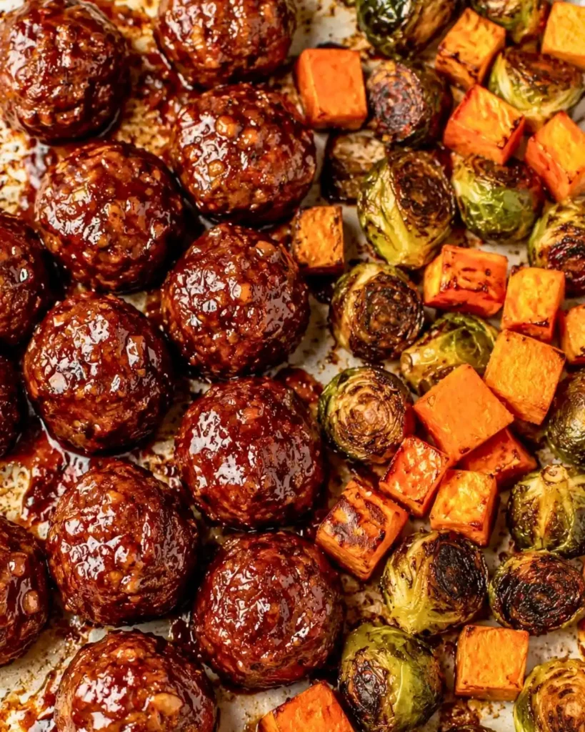 Korean BBQ Meatballs and Vegetables