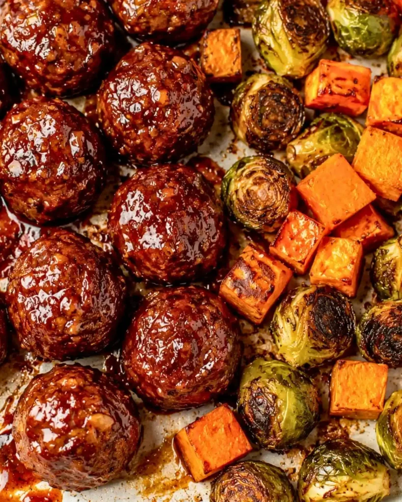 Korean BBQ Meatballs and Vegetables