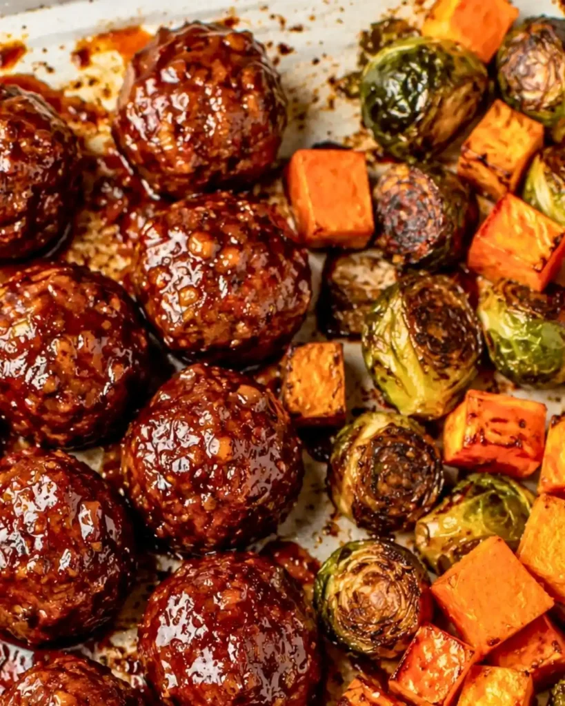 Korean BBQ Meatballs and Vegetables