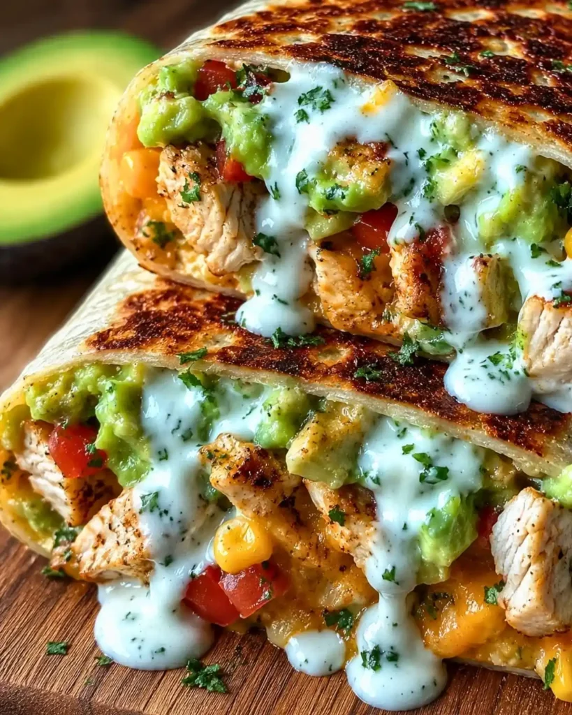 Chicken Avocado Ranch Burritos - Easy & Healthy Dinner Idea 8 Chicken Avocado Ranch Burritos - Easy & Healthy Dinner Idea