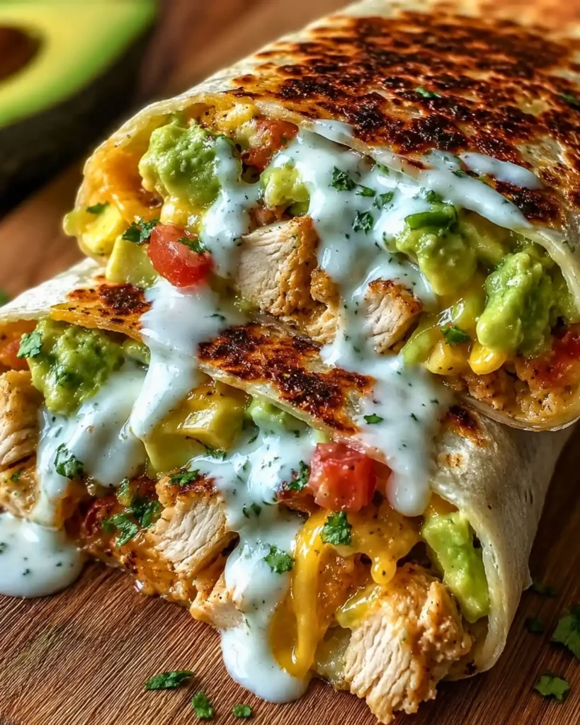 Chicken Avocado Ranch Burritos - Easy & Healthy Dinner Idea 6 Chicken Avocado Ranch Burritos - Easy & Healthy Dinner Idea