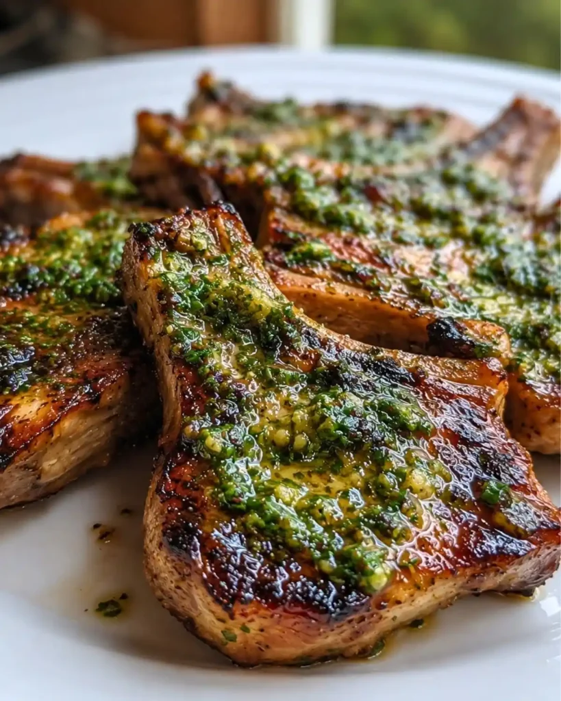 Grilled Lamb Chops with Herb Butter 6 Grilled Lamb Chops with Herb Butter