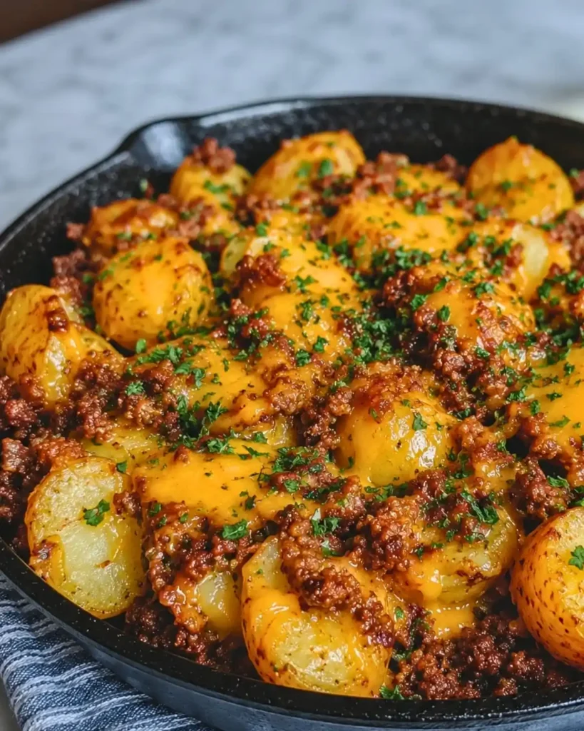 Easy One-Skillet Ground Beef Potato Bake – A Classic Comfort Dinner 8 Easy One-Skillet Ground Beef Potato Bake – A Classic Comfort Dinner