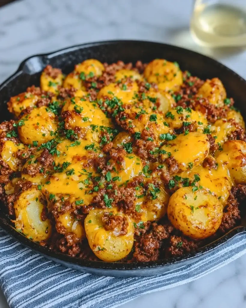 Easy One-Skillet Ground Beef Potato Bake – A Classic Comfort Dinner 7 Easy One-Skillet Ground Beef Potato Bake – A Classic Comfort Dinner