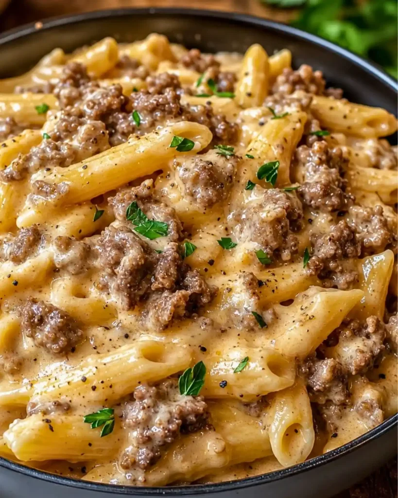 High Protein Creamy Beef Pasta 7 High Protein Creamy Beef Pasta