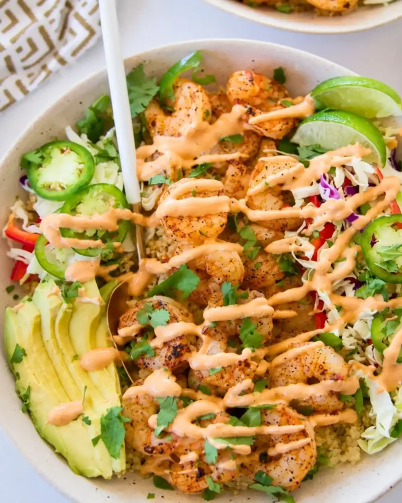 Shrimp Taco Bowl with Creamy Chipotle Sauce 6 Shrimp Taco Bowl with Creamy Chipotle Sauce