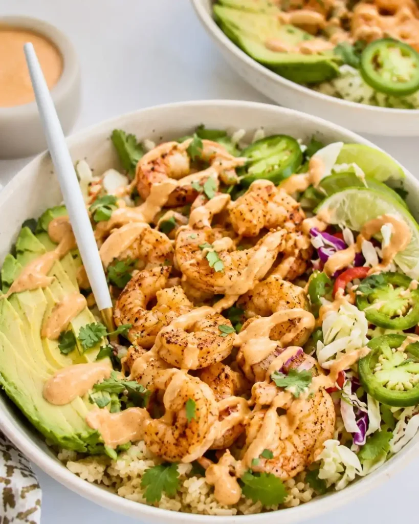 Shrimp Taco Bowl with Creamy Chipotle Sauce 8 Shrimp Taco Bowl with Creamy Chipotle Sauce