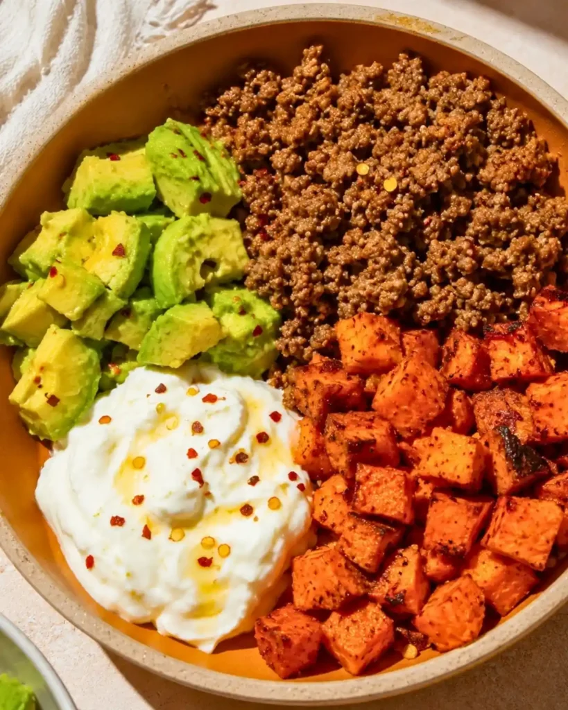Viral Sweet Potato Ground Beef Bowl