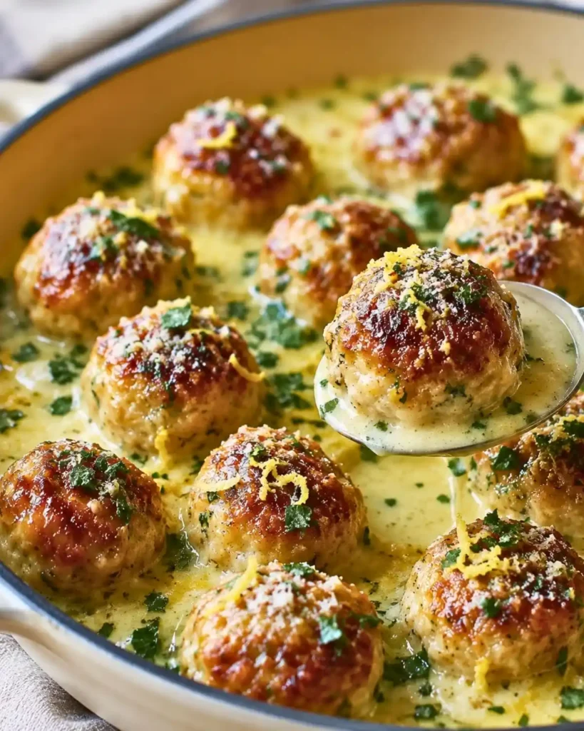 Easy Chicken Piccata Meatballs 5 Easy Chicken Piccata Meatballs