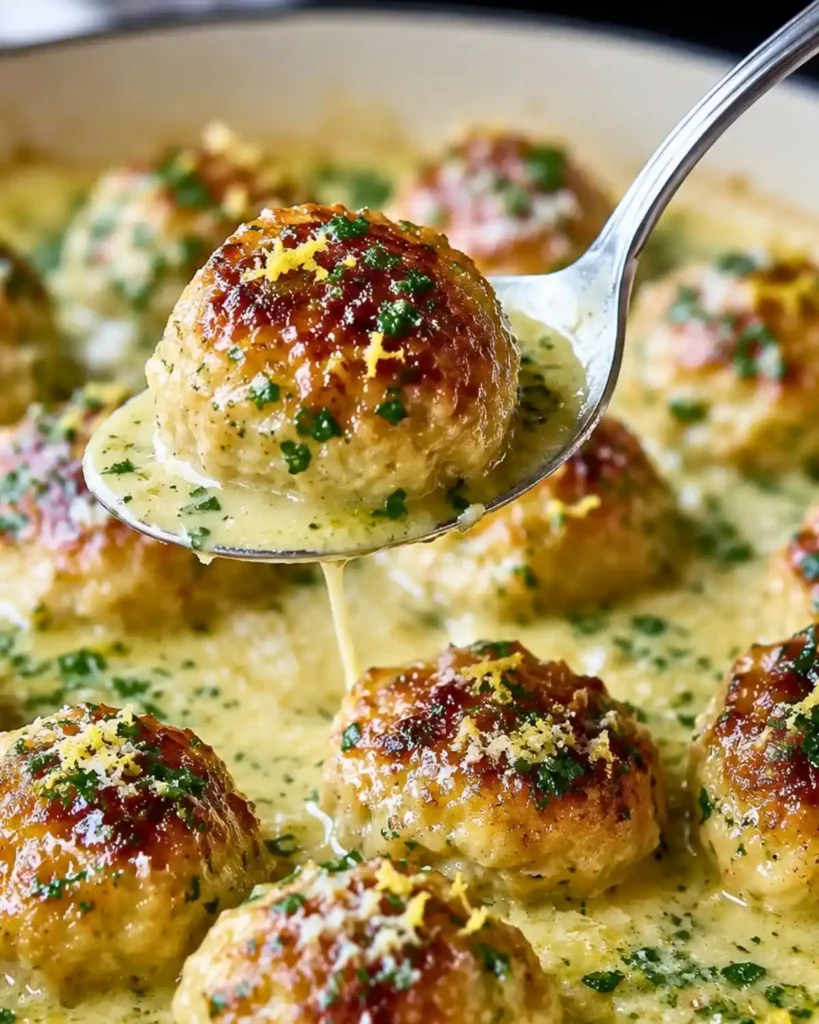 Easy Chicken Piccata Meatballs 6 Easy Chicken Piccata Meatballs
