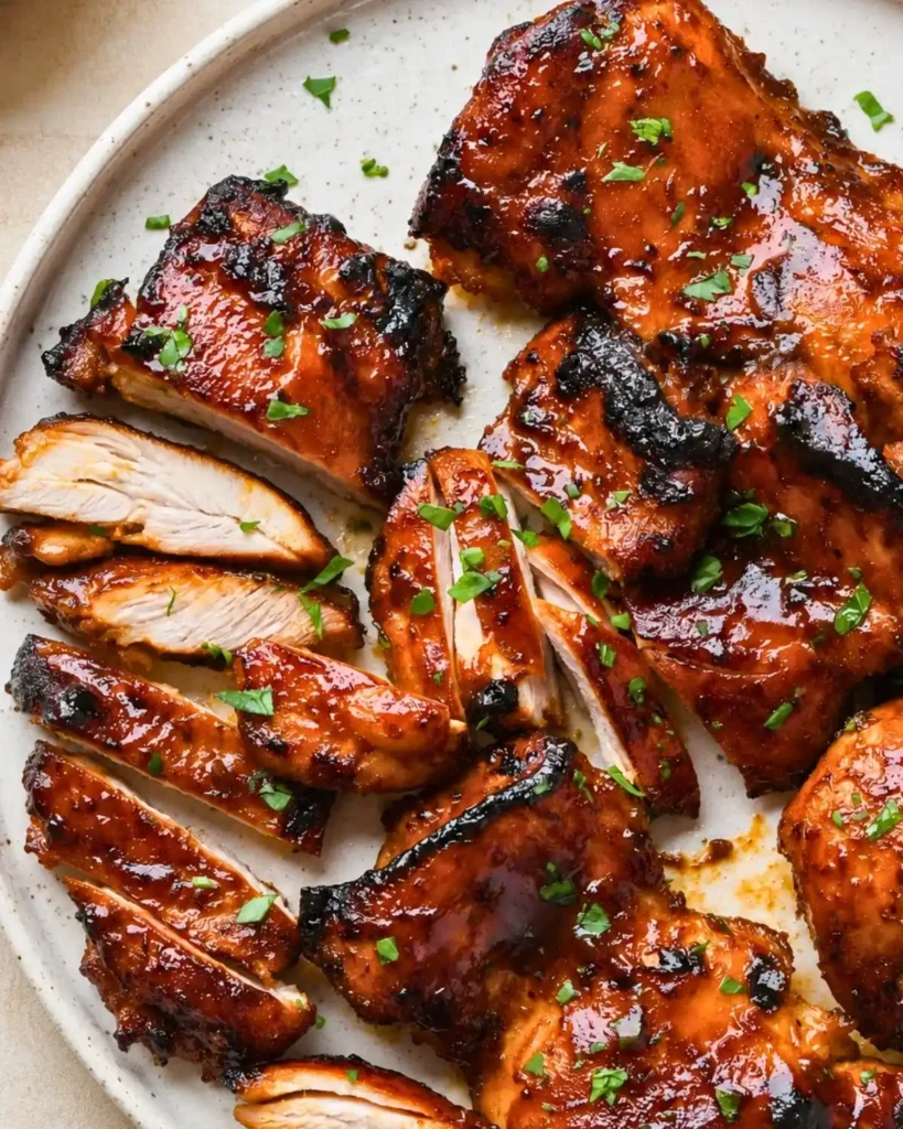 Caramelized BBQ Chicken Thighs in the Oven