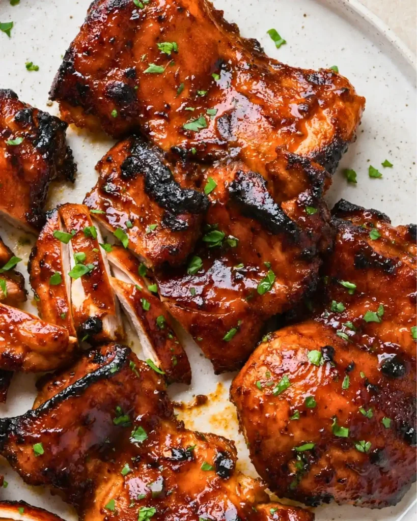 Caramelized BBQ Chicken Thighs in the Oven