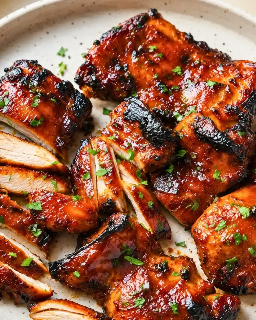 Caramelized BBQ Chicken Thighs in the Oven