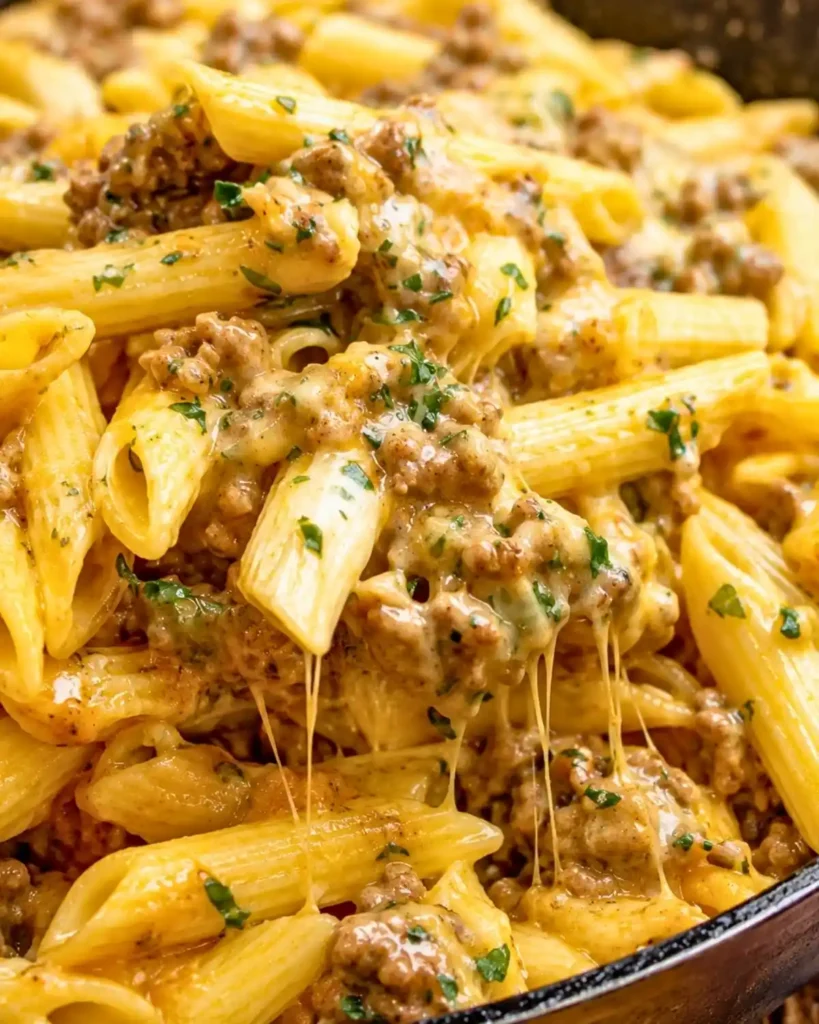 Cheesy Ground Beef Pasta Skillet 8 Cheesy Ground Beef Pasta Skillet
