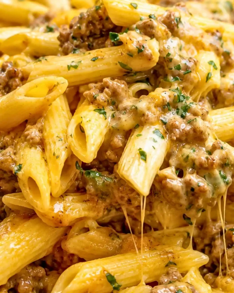 Cheesy Ground Beef Pasta Skillet 7 Cheesy Ground Beef Pasta Skillet