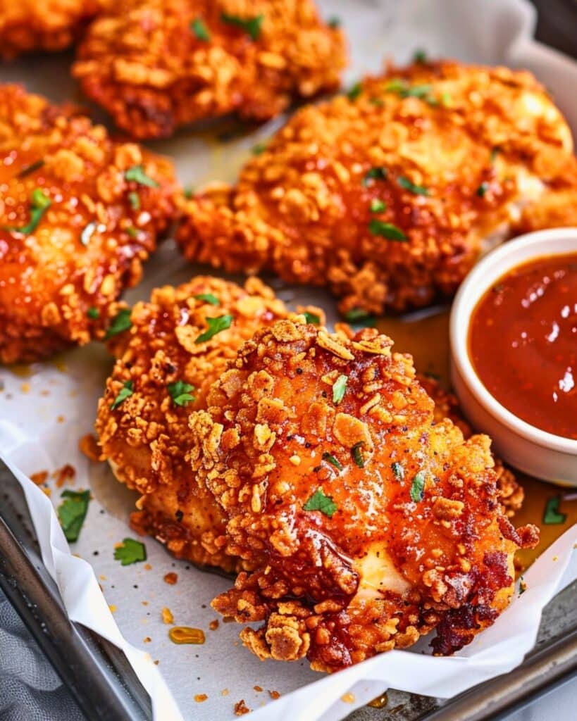 Baked Hot Honey Chicken (Super Crunchy!)