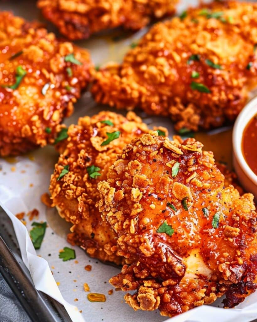 Baked Hot Honey Chicken (Super Crunchy!)
