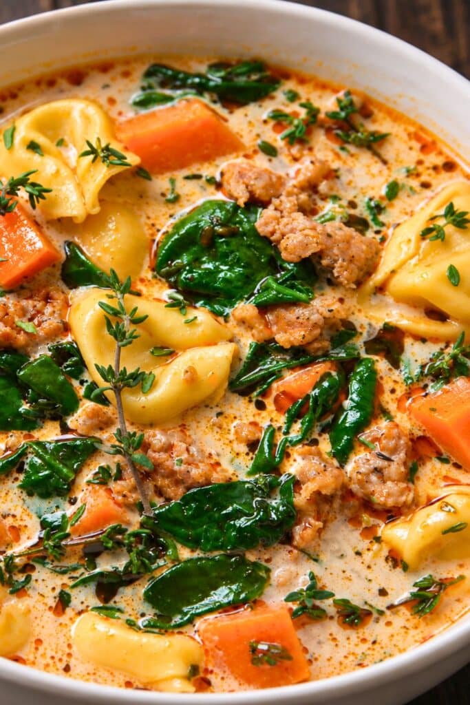 Creamy Sausage Tortellini Soup