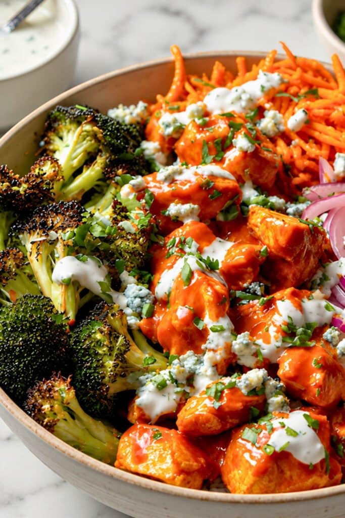 High Protein Buffalo Chicken Bowl