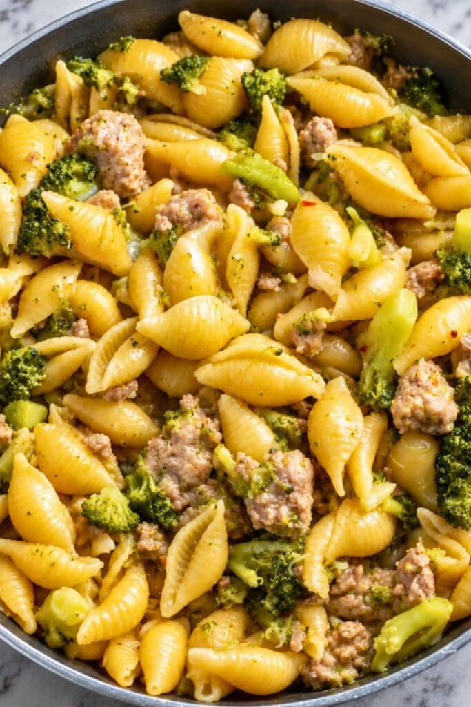 High Protein Ground Turkey Broccoli Pasta