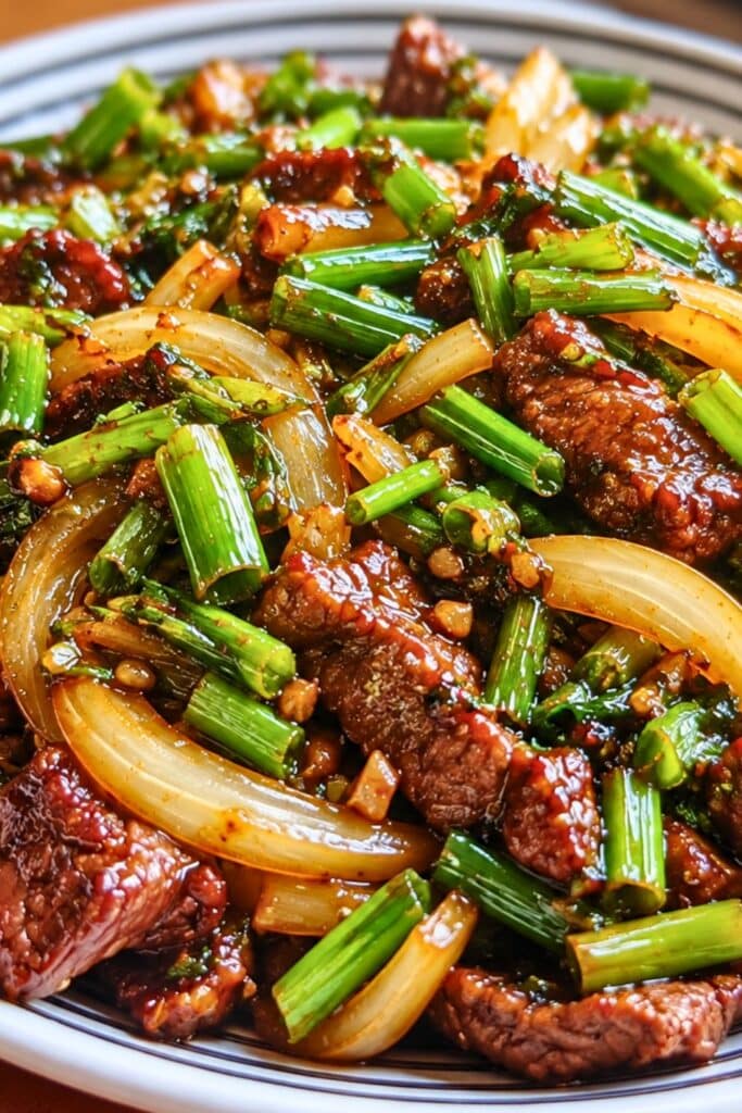 Healthy High-Protein Beef and Onion Stir-Fry