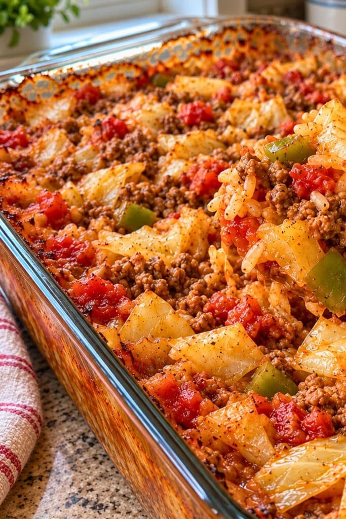 Healthy Unstuffed Cabbage Roll Casserole