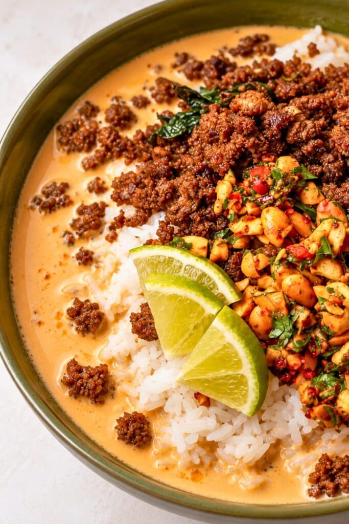 Thai Peanut Brothy Rice Bowls 6 Thai Peanut Brothy Rice Bowls