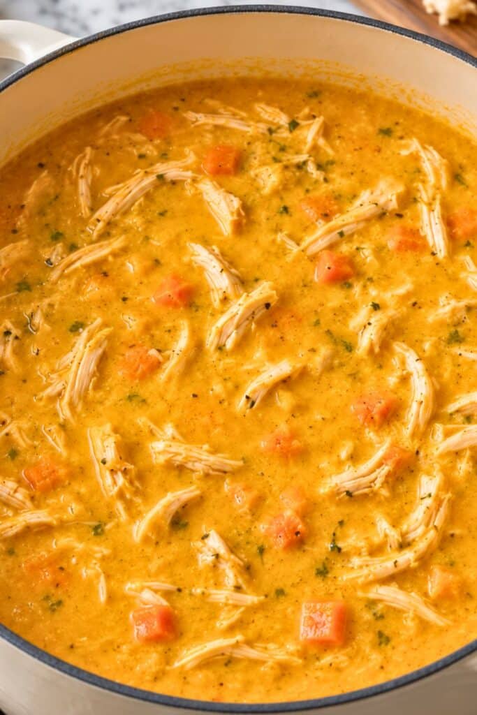 High Protein Creamy Pumpkin Chicken Soup