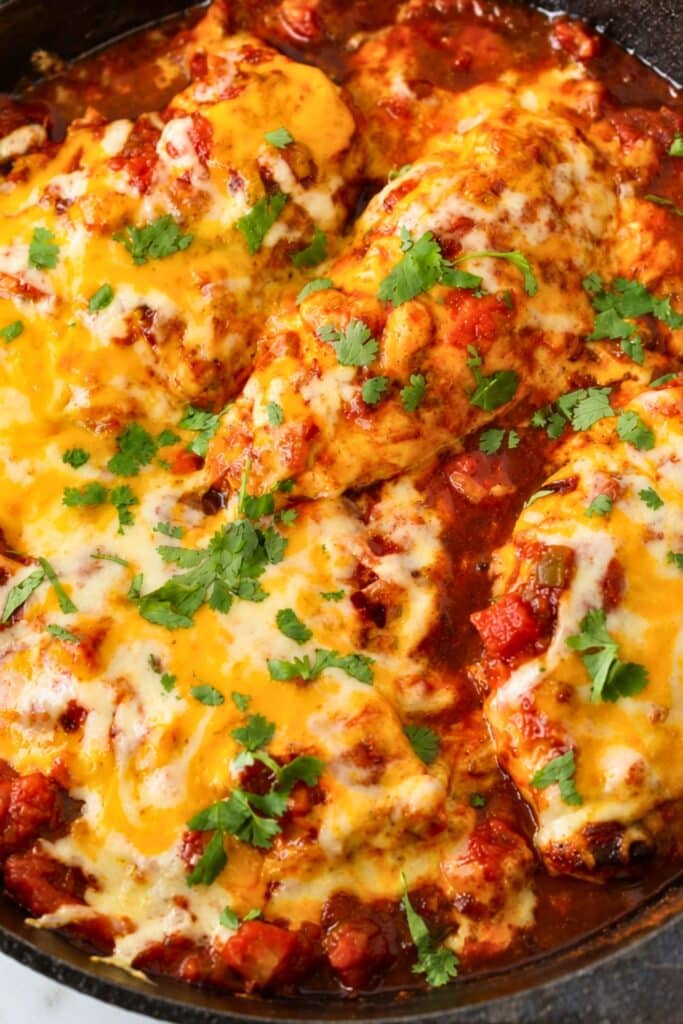 Cheesy Baked Salsa Chicken