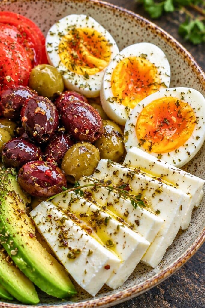 High-Protein Mediterranean Lunch Plate