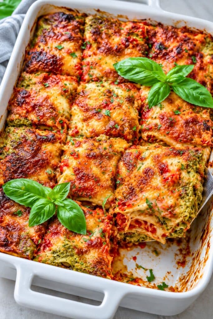 Chicken Lasagna With Cottage Cheese