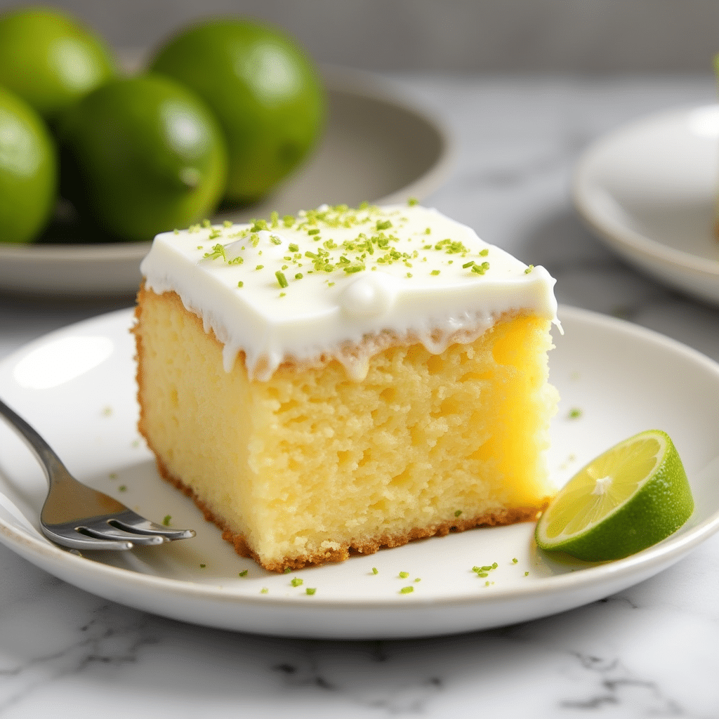 Easy Margarita Tres Leches Cake – Family-Friendly & Full of Citrus 7 slice of margarita tres leches cake served