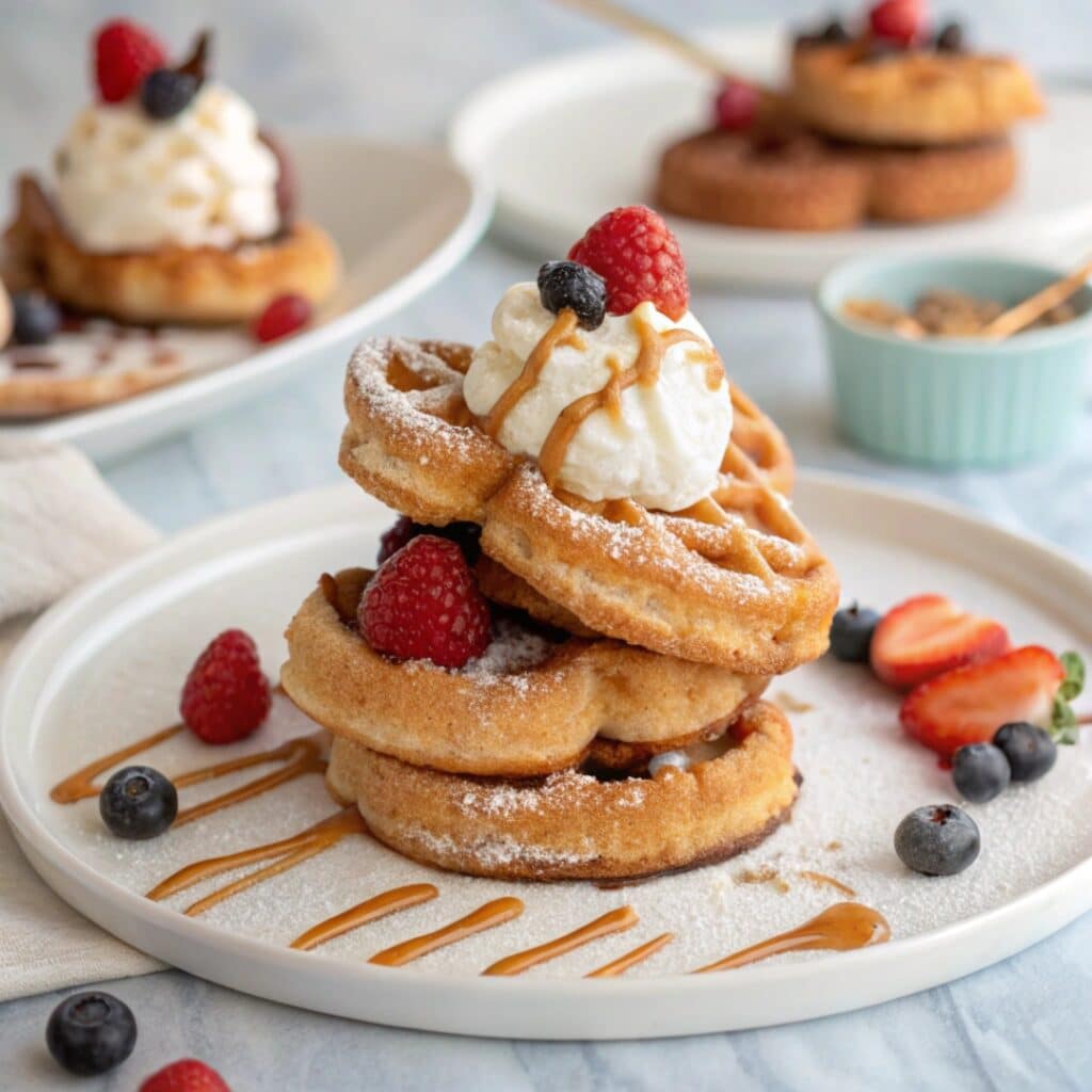 Easy Mickey Churro Waffle Recipe: Make Disney Magic at Home 6 served mickey churro waffles