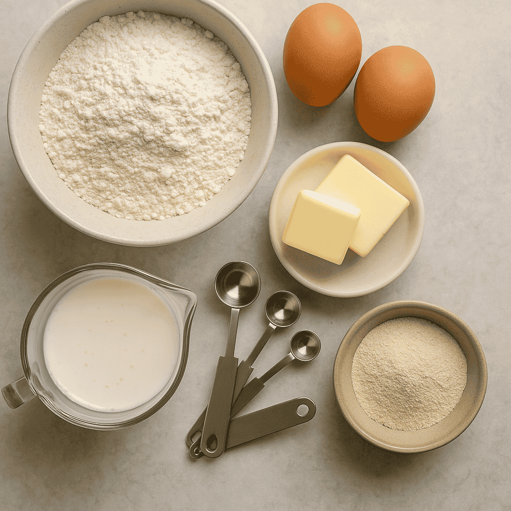 Ingredients for Mickey waffle recipe