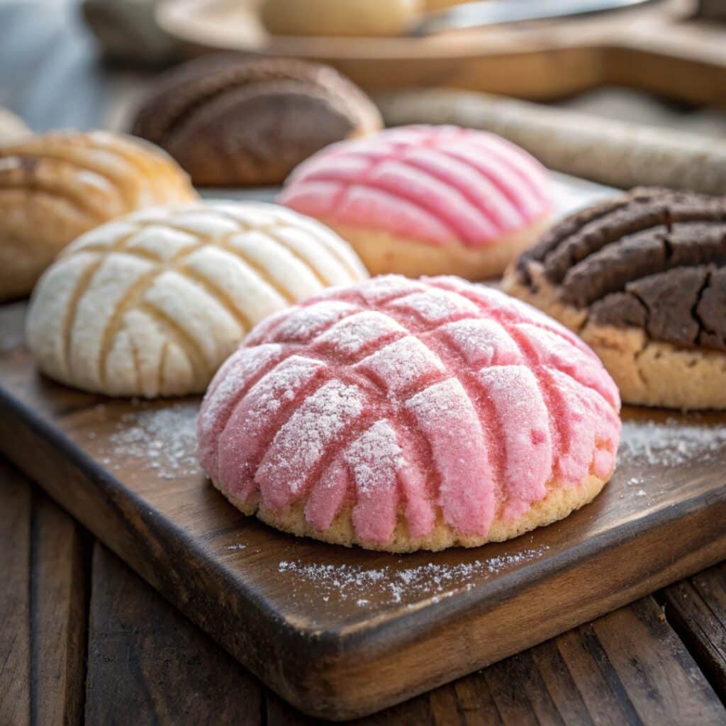 Vegan conchas fresh out of the oven