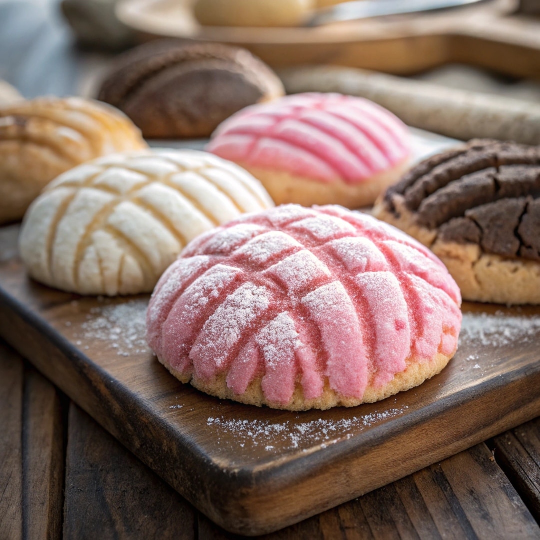 Vegan conchas fresh out of the oven