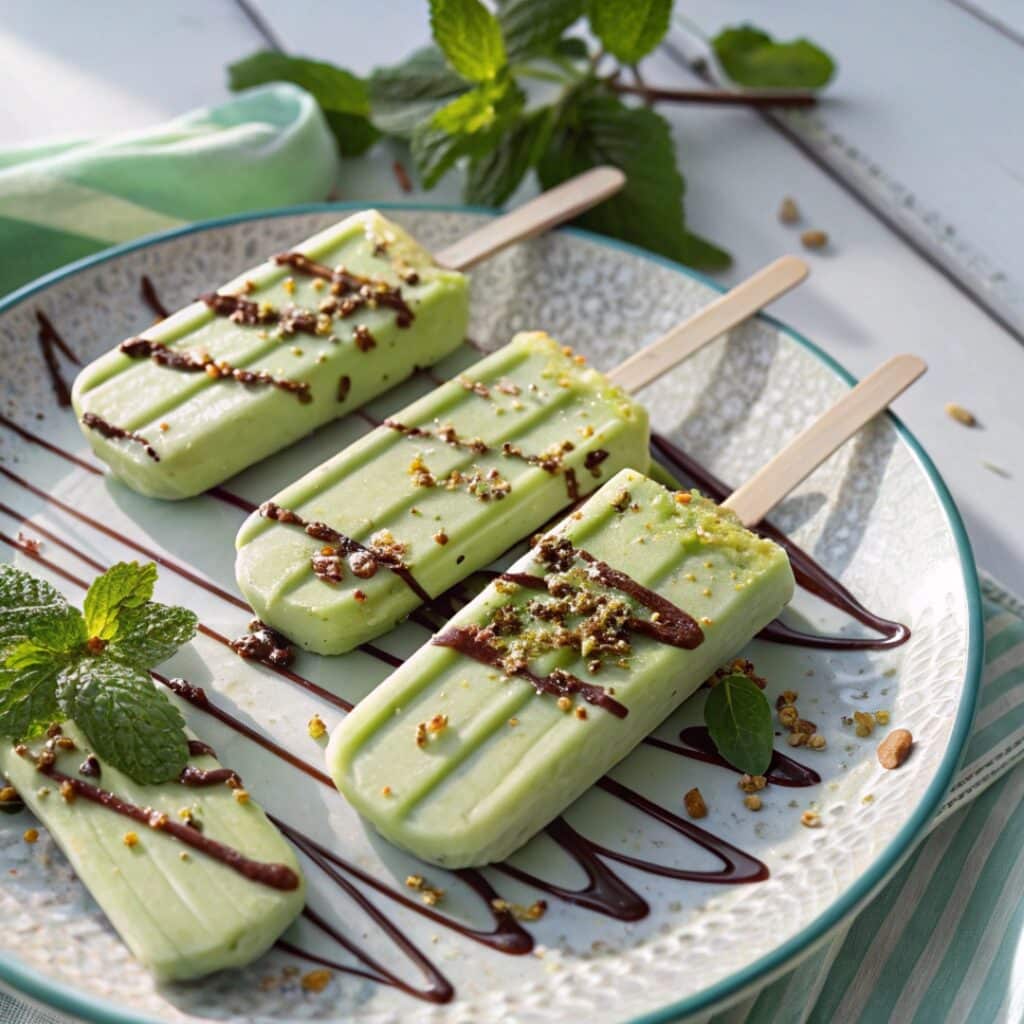 avocado popsicles with toppings