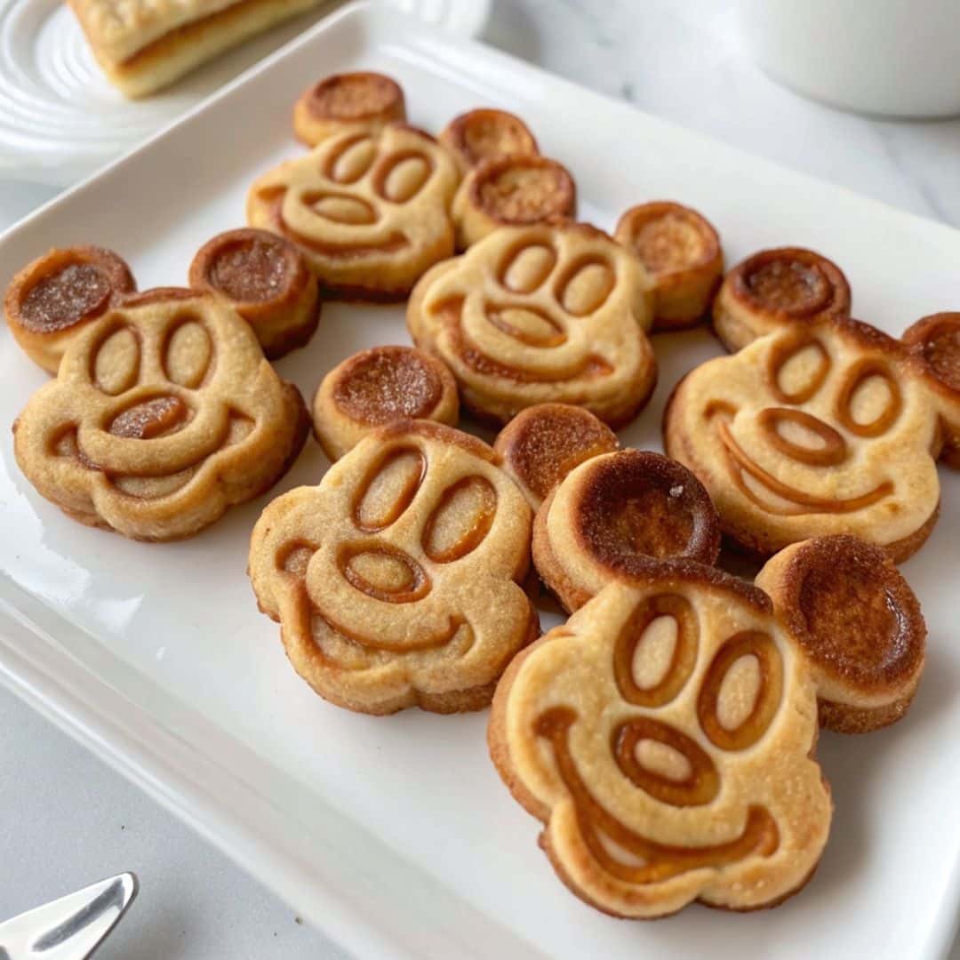 Mickey Waffle Recipe on breakfast table
