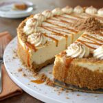 Churro Cheesecake with Cinnamon Sugar Crust and Creamy Cheesecake Filling