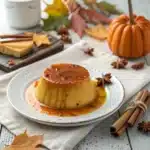 Pumpkin Flan with caramel sauce