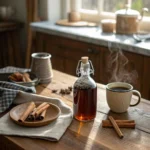 Cinnamon Simple Syrup Recipe: Easy Homemade Sweetener for Coffee and Cocktails 7 cinnamon simple syrup bottle in cozy kitchen