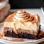 Mexican chocolate milk cake sliced and ready to serve