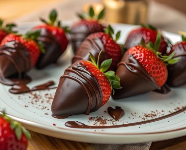 Mexican Hot Chocolate-Covered Strawberries