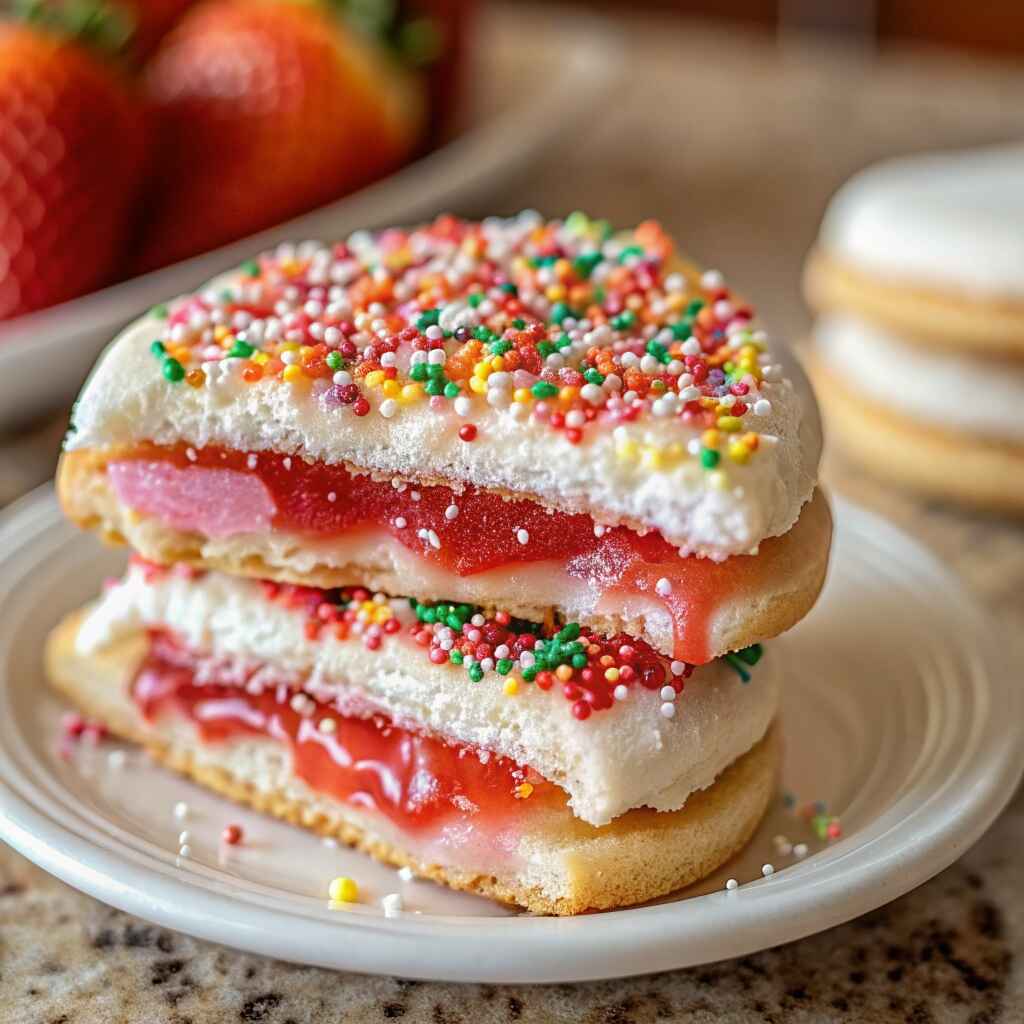 Strawberry Pop Tart Sugar Cookies