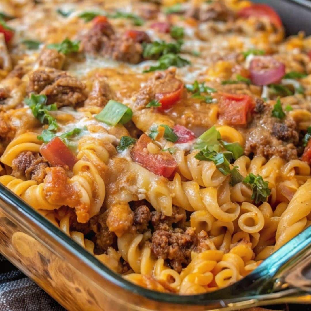 Mexican Loaded Taco Pasta bake