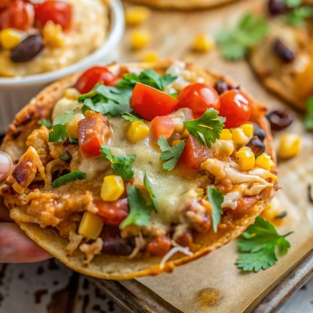 Mexican Rotisserie Chicken Tostadas
