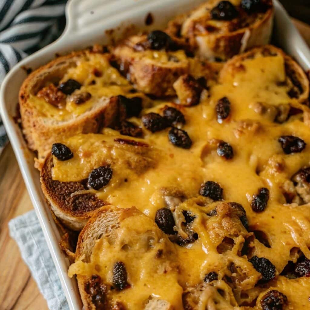 Capirotada – Traditional Mexican Bread Pudding with Cheese