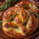 Mozzarella stuffed soft pretzels