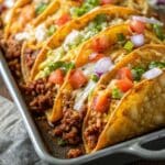 Oven-baked cheesy tacos